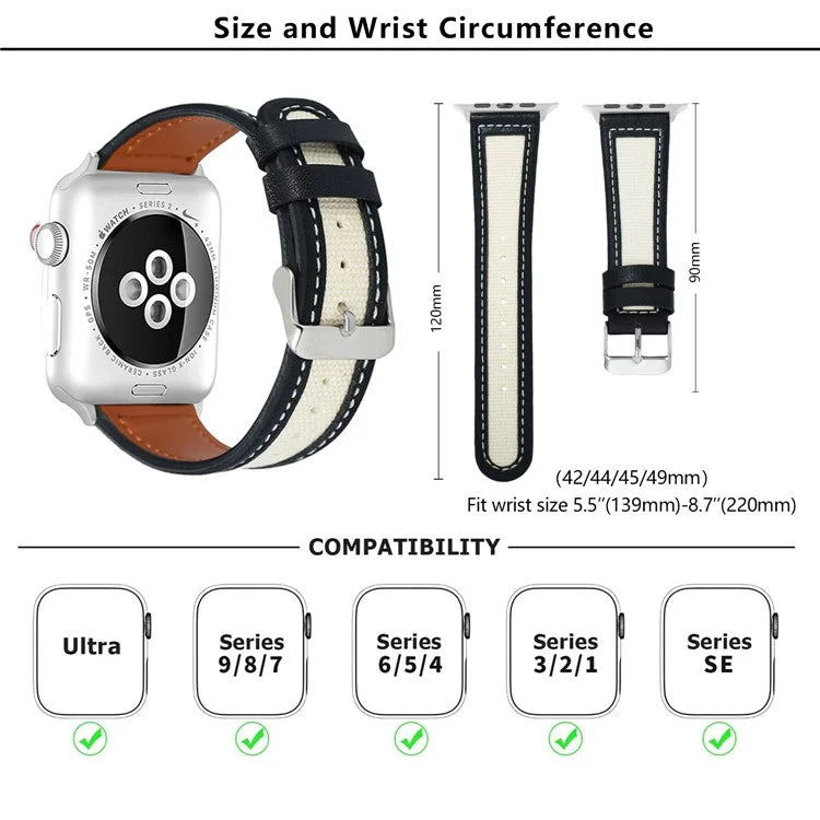 KALEBOL For Apple Watch 10 46mm / Ultra 2 / Ultra 49mm / 9 8 7 45mm / SE (2023) SE (2022) SE 6 5 4 44mm / 3 2 1 42mm Dual Color Watch Band