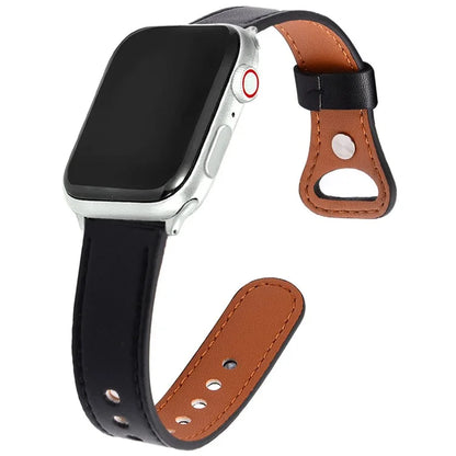 KALEBOL For Apple Watch 10 46mm / Ultra 2 / Ultra 49mm / 9 8 7 45mm / SE (2023) SE (2022) SE 6 5 4 44mm / 3 2 1 42mm Genuine Cow Leather Band