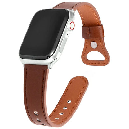 KALEBOL For Apple Watch 10 46mm / Ultra 2 / Ultra 49mm / 9 8 7 45mm / SE (2023) SE (2022) SE 6 5 4 44mm / 3 2 1 42mm Genuine Cow Leather Band