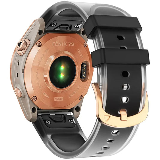 KALEBOL For Garmin Fenix 7S  /  7S Pro  /  6S  /  6S Pro Quickfit 20mm Silicone Band Glacier Translucent Watch Strap