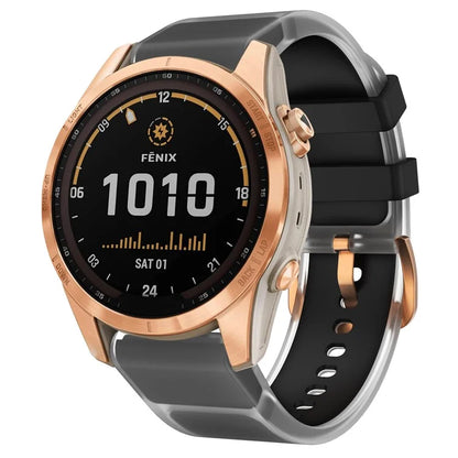 KALEBOL For Garmin Fenix 7S  /  7S Pro  /  6S  /  6S Pro Quickfit 20mm Silicone Band Glacier Translucent Watch Strap