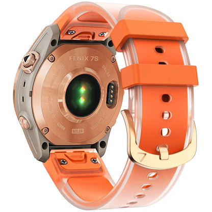 KALEBOL For Garmin Fenix 7S  /  7S Pro  /  6S  /  6S Pro Quickfit 20mm Silicone Band Glacier Translucent Watch Strap