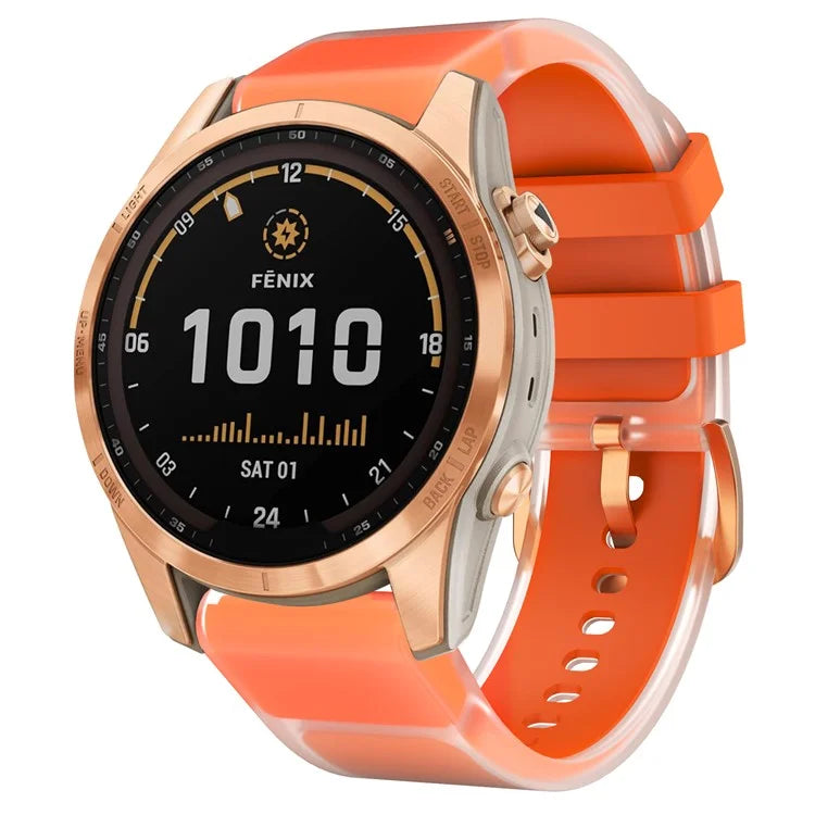 KALEBOL For Garmin Fenix 7S  /  7S Pro  /  6S  /  6S Pro Quickfit 20mm Silicone Band Glacier Translucent Watch Strap