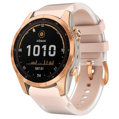KALEBOL For Garmin Fenix 7S  /  7S Pro  /  6S  /  6S Pro Quickfit 20mm Silicone Band Glacier Translucent Watch Strap
