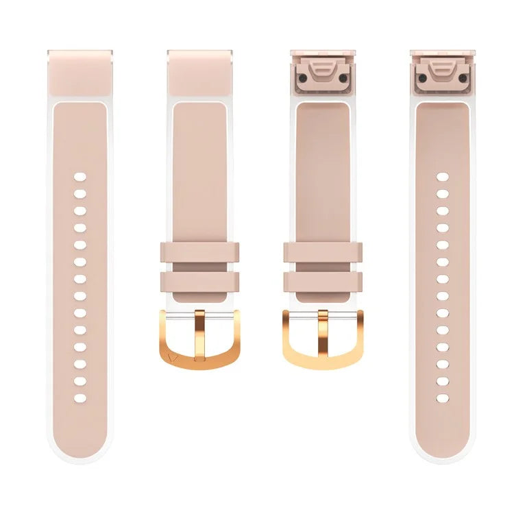 KALEBOL For Garmin Fenix 7S  /  7S Pro  /  6S  /  6S Pro Quickfit 20mm Silicone Band Glacier Translucent Watch Strap