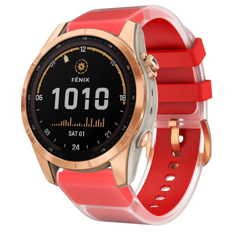 KALEBOL For Garmin Fenix 7S  /  7S Pro  /  6S  /  6S Pro Quickfit 20mm Silicone Band Glacier Translucent Watch Strap
