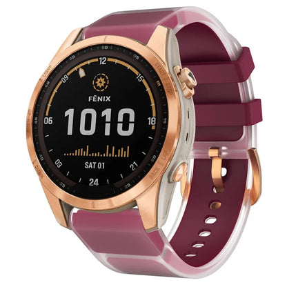 KALEBOL For Garmin Fenix 7S  /  7S Pro  /  6S  /  6S Pro Quickfit 20mm Silicone Band Glacier Translucent Watch Strap