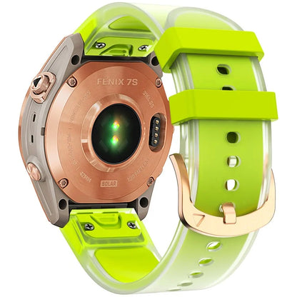 KALEBOL For Garmin Fenix 7S  /  7S Pro  /  6S  /  6S Pro Quickfit 20mm Silicone Band Glacier Translucent Watch Strap
