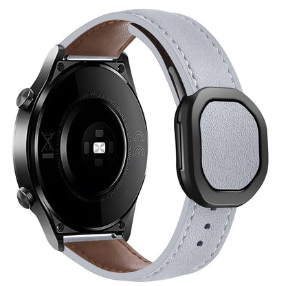KALEBOL For Huawei Watch 4 / 4 Pro / GT 4 46mm Watch Strap 22mm Nautilus Magnetic Buckle Genuine Cow Leather Band