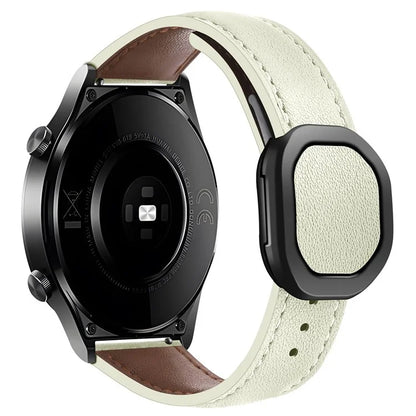 KALEBOL For Huawei Watch 4 / 4 Pro / GT 4 46mm Watch Strap 22mm Nautilus Magnetic Buckle Genuine Cow Leather Band