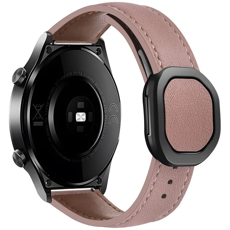 KALEBOL For Huawei Watch 4 / 4 Pro / GT 4 46mm Watch Strap 22mm Nautilus Magnetic Buckle Genuine Cow Leather Band