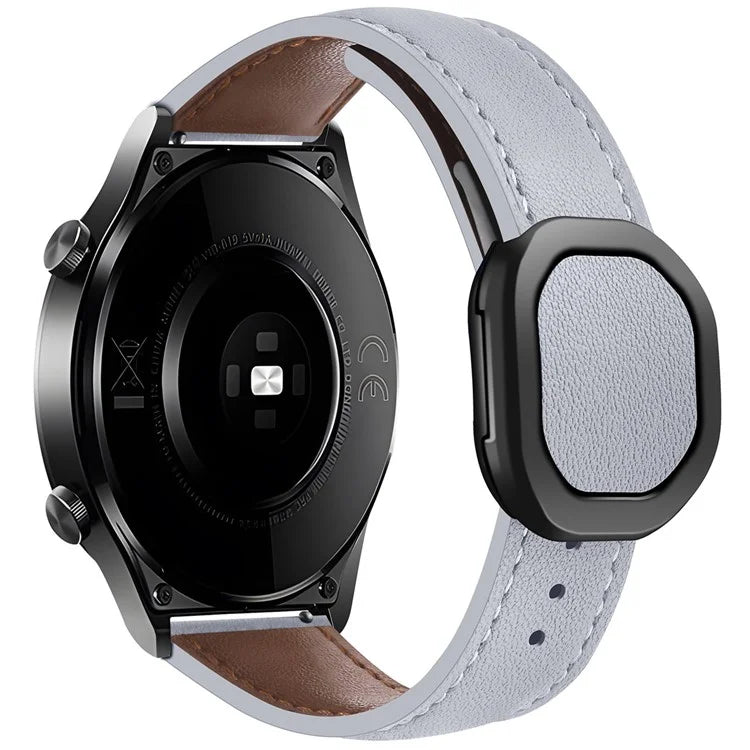 KALEBOL For Huawei Watch GT 3 42mm / GT 3 Pro 43mm Watch Strap 20mm Nautilus Magnetic Buckle Genuine Cow Leather Band