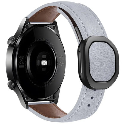 KALEBOL For Huawei Watch GT 3 42mm / GT 3 Pro 43mm Watch Strap 20mm Nautilus Magnetic Buckle Genuine Cow Leather Band