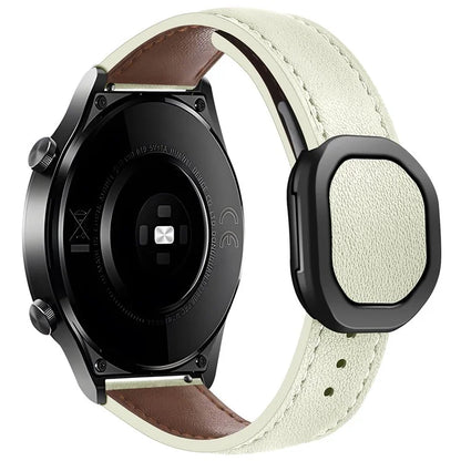 KALEBOL For Huawei Watch GT 3 42mm / GT 3 Pro 43mm Watch Strap 20mm Nautilus Magnetic Buckle Genuine Cow Leather Band