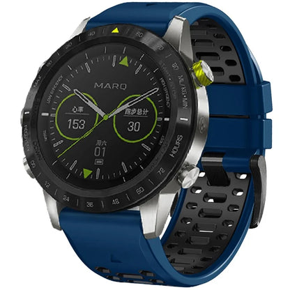 KALEBOL For Garmin Fenix 7 / 7 Pro / 6 / 6 Pro Watch Strap Quickfit 22mm Dual Color Silicone Band