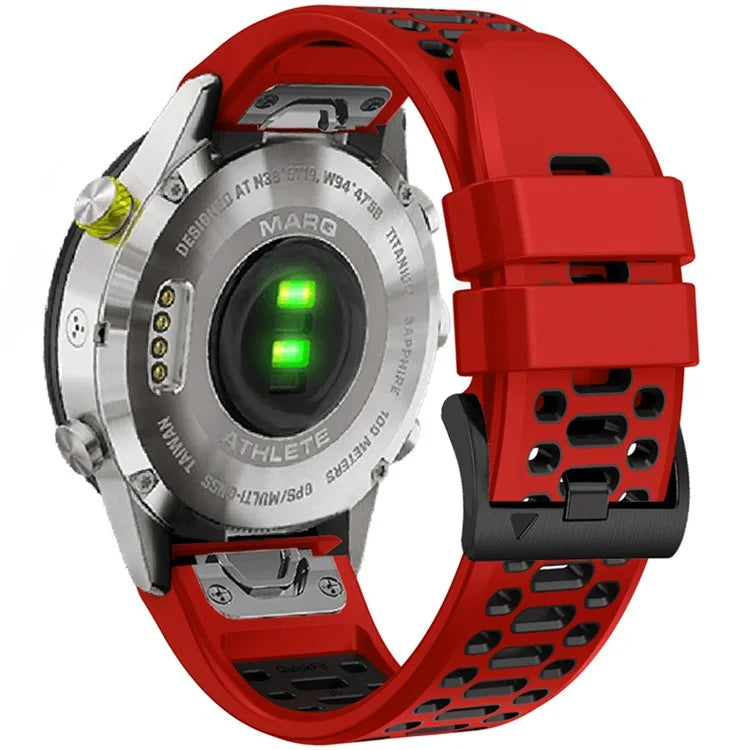 KALEBOL For Garmin Fenix 7 / 7 Pro / 6 / 6 Pro Watch Strap Quickfit 22mm Dual Color Silicone Band