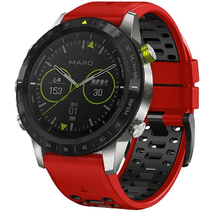 KALEBOL For Garmin Fenix 7 / 7 Pro / 6 / 6 Pro Watch Strap Quickfit 22mm Dual Color Silicone Band
