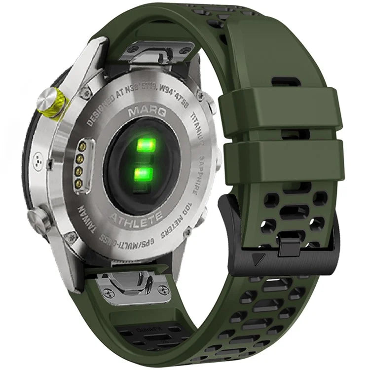 KALEBOL For Garmin Fenix 7 / 7 Pro / 6 / 6 Pro Watch Strap Quickfit 22mm Dual Color Silicone Band