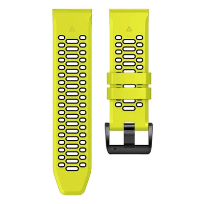KALEBOL For Garmin Fenix 7 / 7 Pro / 6 / 6 Pro Watch Strap Quickfit 22mm Dual Color Silicone Band