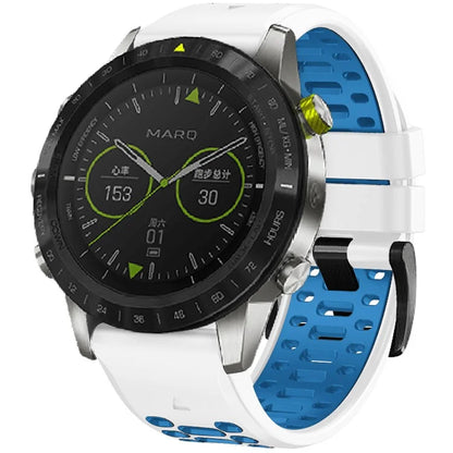 KALEBOL For Garmin Fenix 7X / 7X Pro / 6X / 6X Pro Watch Strap Quickfit 26mm Dual Color Silicone Band