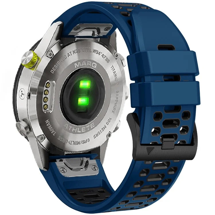 KALEBOL For Garmin Fenix 7X / 7X Pro / 6X / 6X Pro Watch Strap Quickfit 26mm Dual Color Silicone Band
