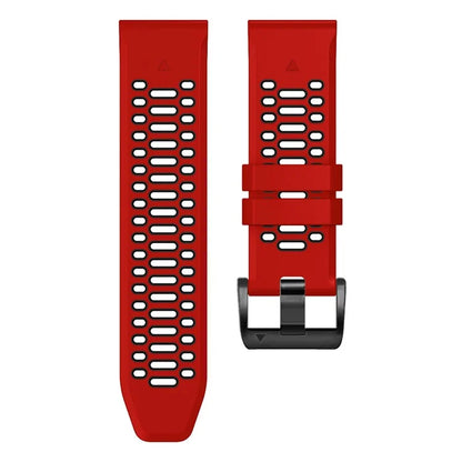 KALEBOL For Garmin Fenix 7X / 7X Pro / 6X / 6X Pro Watch Strap Quickfit 26mm Dual Color Silicone Band