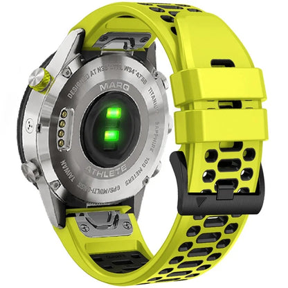 KALEBOL For Garmin Fenix 7X / 7X Pro / 6X / 6X Pro Watch Strap Quickfit 26mm Dual Color Silicone Band