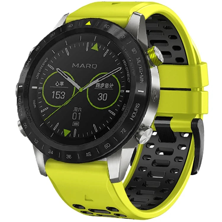 KALEBOL For Garmin Fenix 7X / 7X Pro / 6X / 6X Pro Watch Strap Quickfit 26mm Dual Color Silicone Band