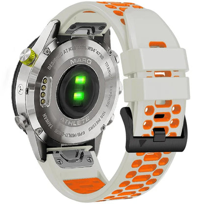 KALEBOL For Garmin Fenix 7X / 7X Pro / 6X / 6X Pro Watch Strap Quickfit 26mm Dual Color Silicone Band