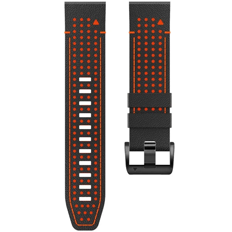 KALEBOL For Garmin Fenix 7 / 7 Pro / 6 / 6 Pro Quickfit 22mm Silicone Watch Band Dual Color Dot Holes Design