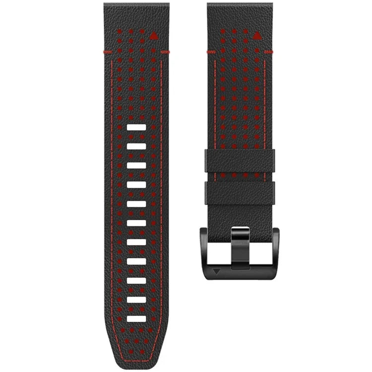 KALEBOL For Garmin Fenix 7 / 7 Pro / 6 / 6 Pro Quickfit 22mm Silicone Watch Band Dual Color Dot Holes Design