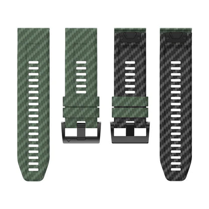 KALEBOL For Garmin Fenix 7 / 7 Pro / 6 / 6 Pro Silicone Watch Band Quickfit 22mm Carbon Fiber Texture Strap
