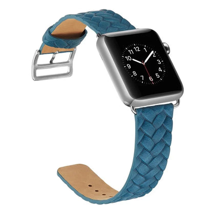 KALEBOL For Apple Watch 10 46mm / Ultra 2 / Ultra 49mm / 9 8 7 45mm / SE (2023) SE (2022) SE 6 5 4 44mm / 3 2 1 42mm Braided Leather Strap