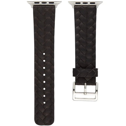 KALEBOL For Apple Watch 10 46mm / Ultra 2 / Ultra 49mm / 9 8 7 45mm / SE (2023) SE (2022) SE 6 5 4 44mm / 3 2 1 42mm Braided Leather Strap