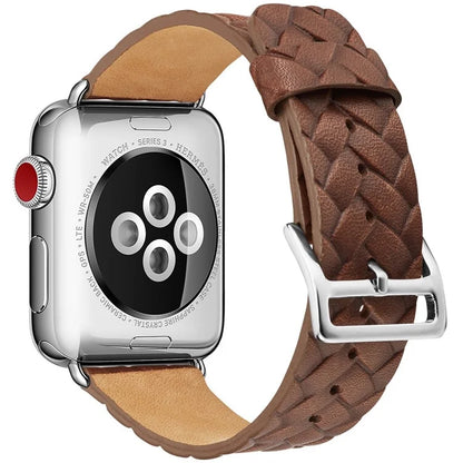 KALEBOL For Apple Watch 10 46mm / Ultra 2 / Ultra 49mm / 9 8 7 45mm / SE (2023) SE (2022) SE 6 5 4 44mm / 3 2 1 42mm Braided Leather Strap