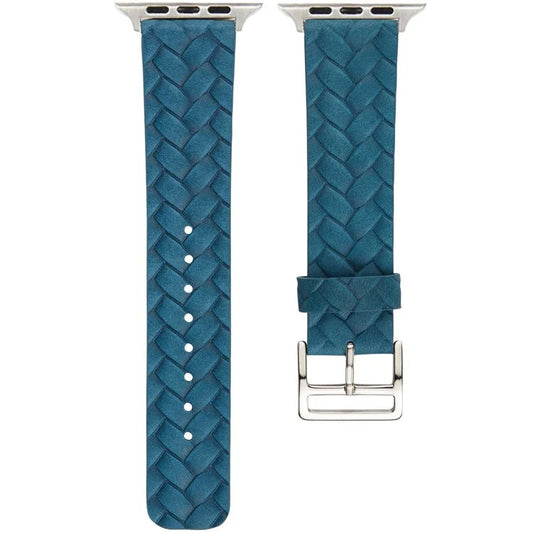 KALEBOL For Apple Watch Series 10 42mm / 9 8 7 41mm / SE (2023) SE (2022) SE 6 5 4 40mm / 3 2 1 38mm Braided Leather Watch Strap
