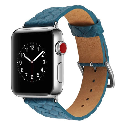 KALEBOL For Apple Watch Series 10 42mm / 9 8 7 41mm / SE (2023) SE (2022) SE 6 5 4 40mm / 3 2 1 38mm Braided Leather Watch Strap