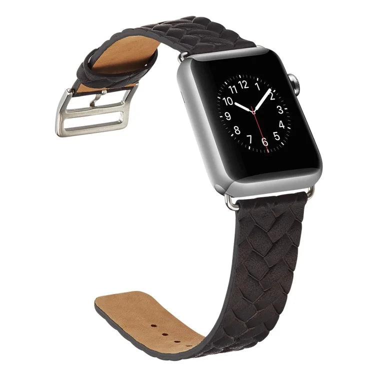 KALEBOL For Apple Watch Series 10 42mm / 9 8 7 41mm / SE (2023) SE (2022) SE 6 5 4 40mm / 3 2 1 38mm Braided Leather Watch Strap