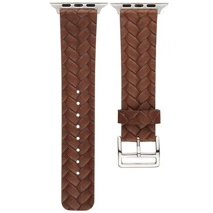 KALEBOL For Apple Watch Series 10 42mm / 9 8 7 41mm / SE (2023) SE (2022) SE 6 5 4 40mm / 3 2 1 38mm Braided Leather Watch Strap