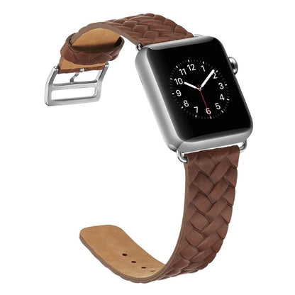 KALEBOL For Apple Watch Series 10 42mm / 9 8 7 41mm / SE (2023) SE (2022) SE 6 5 4 40mm / 3 2 1 38mm Braided Leather Watch Strap
