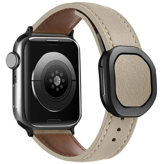 KALEBOL For Apple Watch 10 46mm / Ultra 2 / Ultra 49mm / 9 8 7 45mm / SE (2023) SE (2022) SE 6 5 4 44mm / 3 2 1 42mm Genuine Cow Leather Band