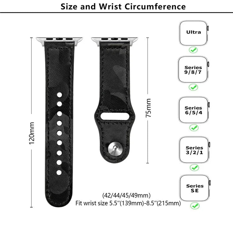KALEBOL For Apple Watch 10 46mm / Ultra 2 / Ultra 49mm / 9 8 7 45mm / SE (2023) SE (2022) SE 6 5 4 44mm / 3 2 1 42mm Genuine Cow Leather Strap