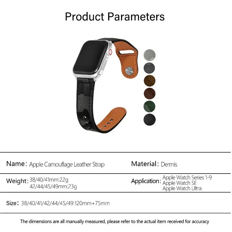 KALEBOL For Apple Watch 10 46mm / Ultra 2 / Ultra 49mm / 9 8 7 45mm / SE (2023) SE (2022) SE 6 5 4 44mm / 3 2 1 42mm Genuine Cow Leather Strap