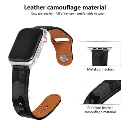 KALEBOL For Apple Watch 10 46mm / Ultra 2 / Ultra 49mm / 9 8 7 45mm / SE (2023) SE (2022) SE 6 5 4 44mm / 3 2 1 42mm Genuine Cow Leather Strap