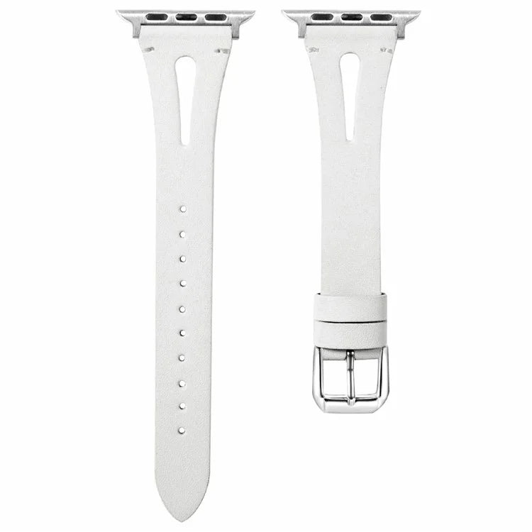 KALEBOL For Apple Watch Series 10 42mm / 9 8 7 41mm / SE (2023) SE (2022) SE 6 5 4 40mm / 3 2 1 38mm Water-Drop Genuine Cow Leather Strap