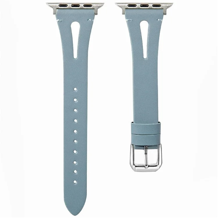 KALEBOL For Apple Watch Series 10 42mm / 9 8 7 41mm / SE (2023) SE (2022) SE 6 5 4 40mm / 3 2 1 38mm Water-Drop Genuine Cow Leather Strap
