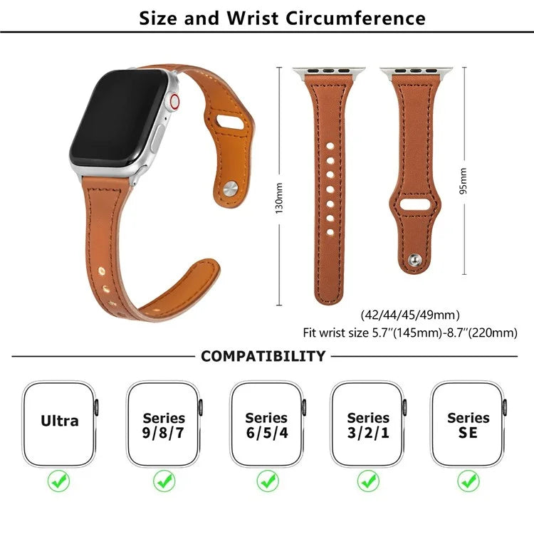 KALEBOL For Apple Watch 10 46mm / Ultra 2 / Ultra 49mm / 9 8 7 45mm / SE (2023) SE (2022) SE 6 5 4 44mm / 3 2 1 42mm Watch Strap, Small Buckle