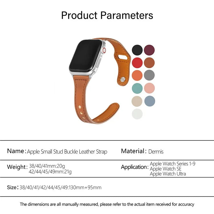 KALEBOL For Apple Watch Series 10 42mm / 9 8 7 41mm / SE (2023) SE (2022) SE 6 5 4 40mm / 3 2 1 38mm Watch Strap, Small Buckle