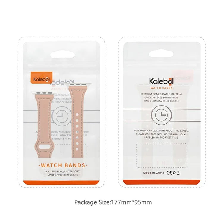 KALEBOL For Apple Watch Series 10 42mm / 9 8 7 41mm / SE (2023) SE (2022) SE 6 5 4 40mm / 3 2 1 38mm Watch Strap, Small Buckle