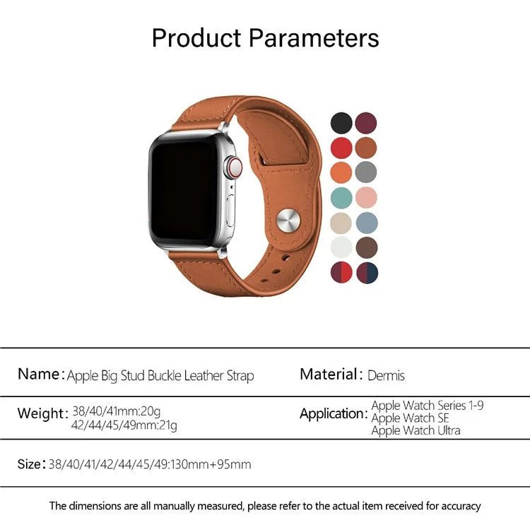 KALEBOL For Apple Watch Series 10 42mm / 9 8 7 41mm / SE (2023) SE (2022) SE 6 5 4 40mm / 3 2 1 38mm Watch Strap, Large Buckle